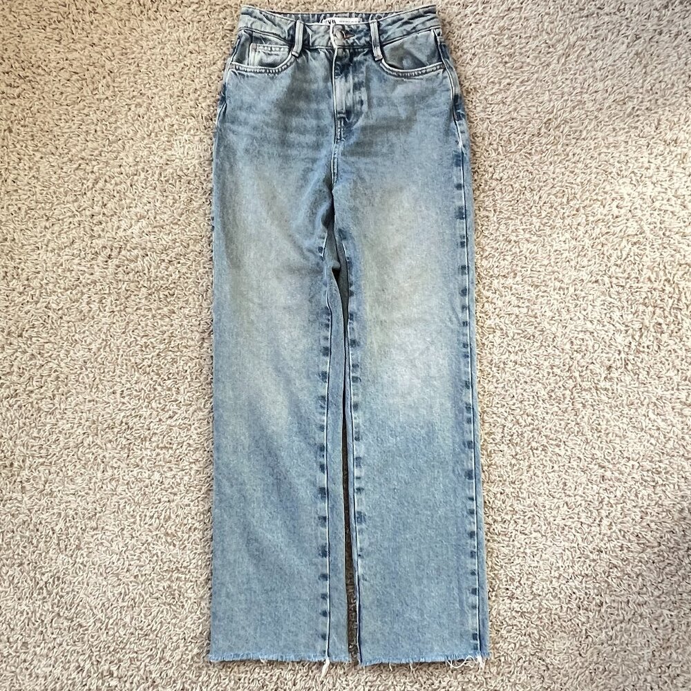 Zara High Rise Straight Leg Ankle Jeans Women's Size 0